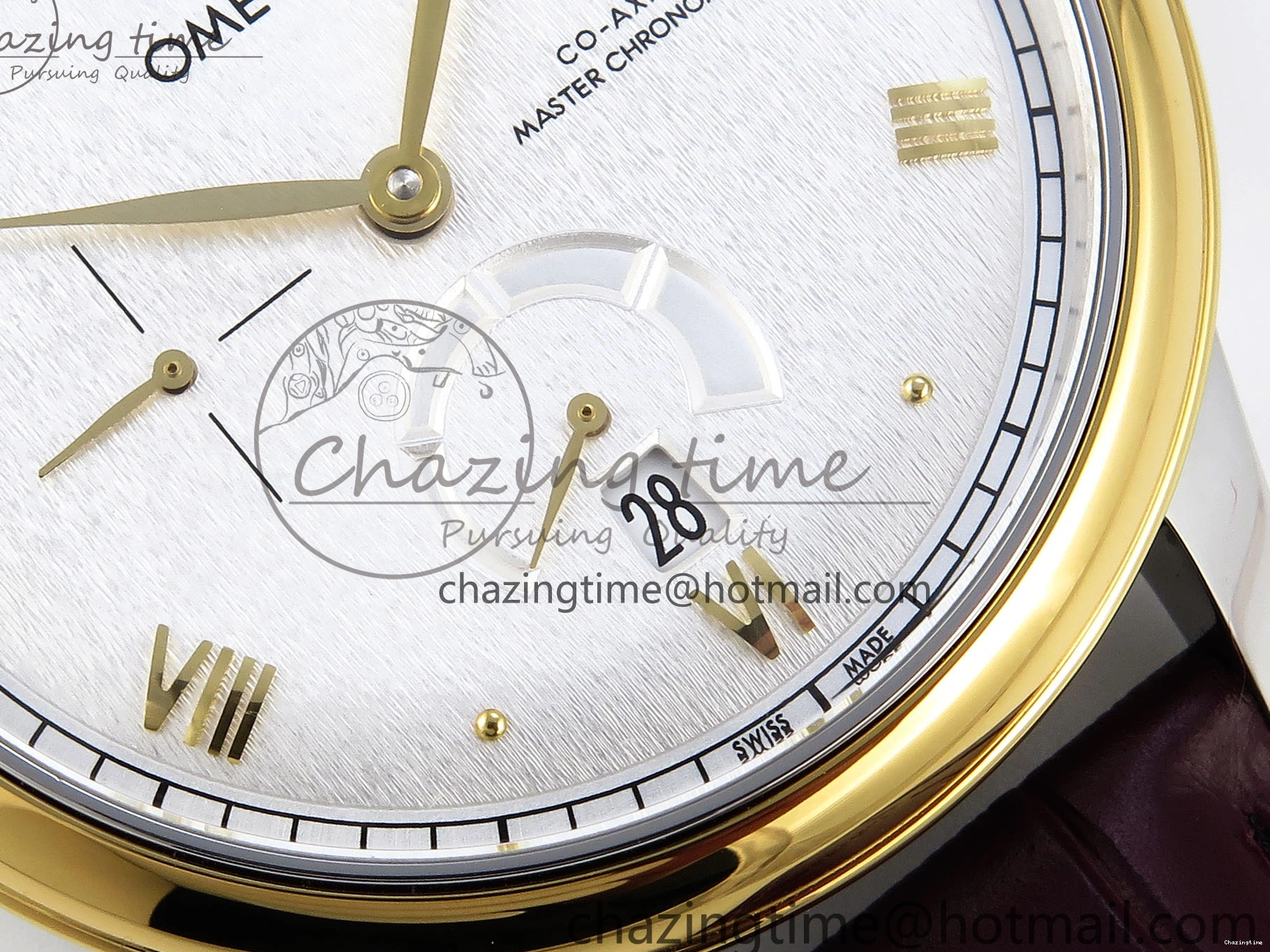 0415 De Ville Power Reserve YG MKF 1:1 Best Edition White Dial on Brown Leather Strap A WrinkleFree 7755